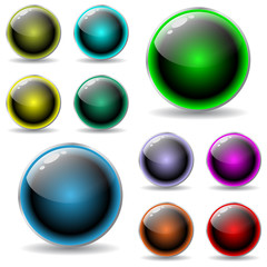 Shiny buttons reflect light