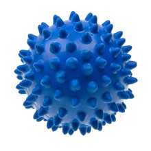 Close-up Blue Massage Ball Isolated On White