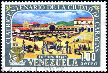 Venezuela. Caracas. Aero. Timbre postal oblitéré.