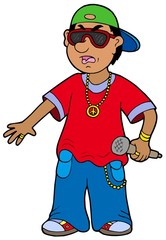 Sticker - Cartoon rapper