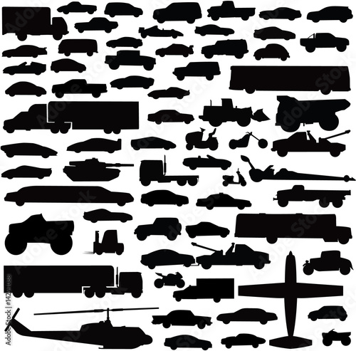 Cuadros en Lienzo Transportation Silhouette Vectors
