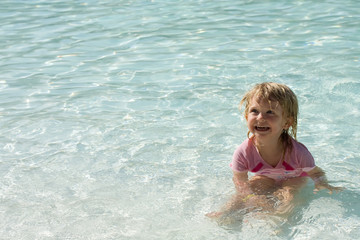 Toddler Girl Swimming