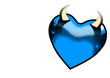 Böses Herz in Blau