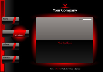 Wall Mural - Vector editable website template