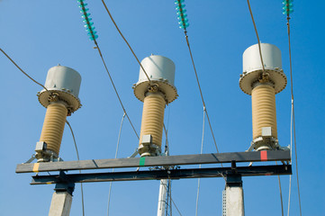 disconnecting switches on high-voltage substation