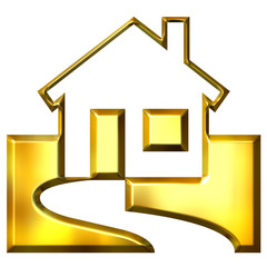 Sticker - 3D Golden Real Estate