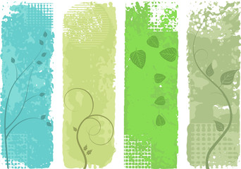 Wall Mural - four banners - vector set