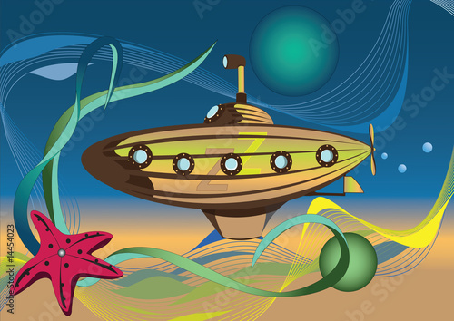 Foto-Banner aus PVC - Submarine (von Stekloduv)