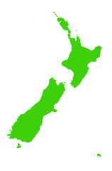 Wall Mural - New Zealand map outline