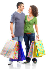 Canvas Print - Shopping couple