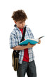 © Jacek Chabraszewski - Boy reading book isolated on white background
