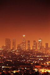 Fototapete - Downtown Los Angeles skyline