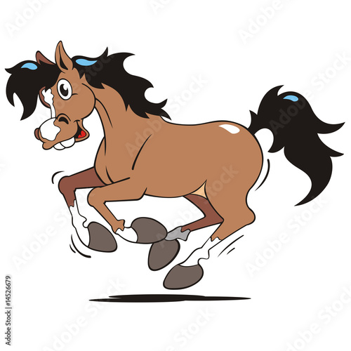 Foto-Plissee - galappierendes Pferd (von jokatoons)