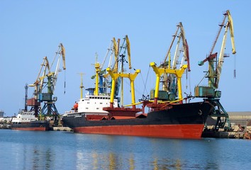 Ship beside quay