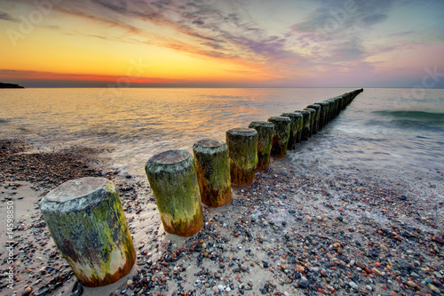 Naklejka dekoracyjna Sonnenuntergang am Meer