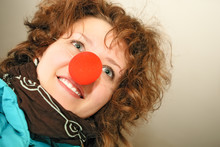 Girl With Red Nose