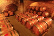 Weinkeller, Rotwein im Barrique Faß ausgebaut, Eichenfässer