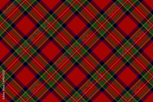 Obraz na płótnie canvas trzyczęściowy "tryptyk" Tartan - królewski stewart