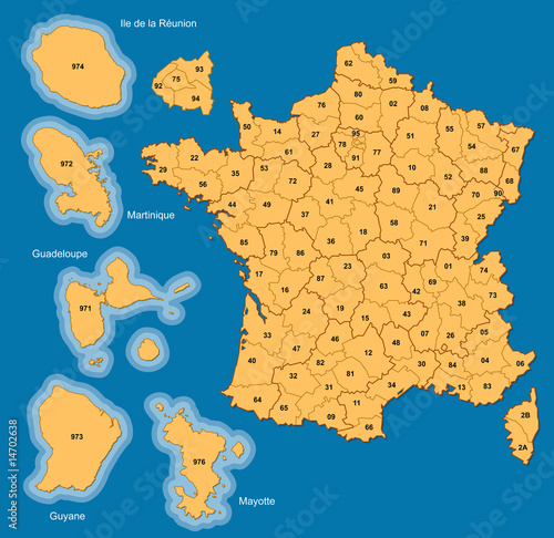 mayotte carte Carte France métropolitaine, DOM et Mayotte   Buy this stock 