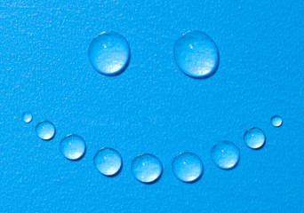 funny face made of water drops