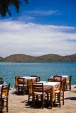 Fototapeta Do akwarium - Empty restaurant on a coast