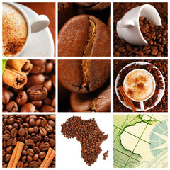 Wall Mural - Coffee collage