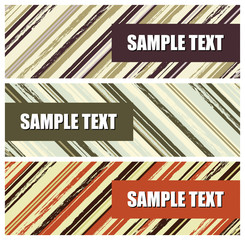 Wall Mural - vector set of grunge stripes banners (headers)