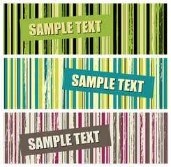 Wall Mural - vector set of grunge stripes banners (headers)