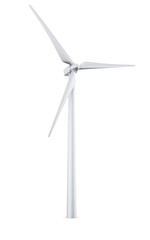 Wall Mural - isolated wind turbine