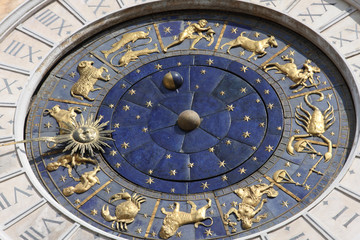 astronomical clock in venice, italy