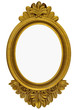golden round frame