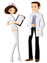 Wall Mural - Doctor and Nurse