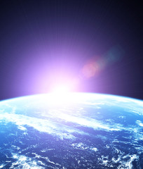 Wall Mural - sunrise outer space