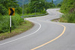 Bends of road in countryside of Thailand