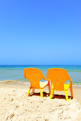 Poster - Chairs on the beach