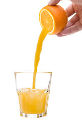 Poster - Glass of orange Juice with Fruit