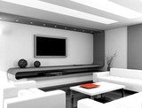 Fototapeta  - 3D render modern interior of living-room