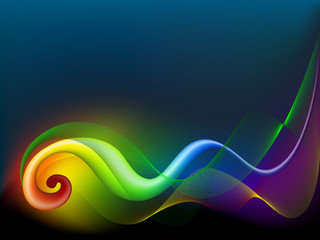 Aufkleber - Abstract  rainbow swirl