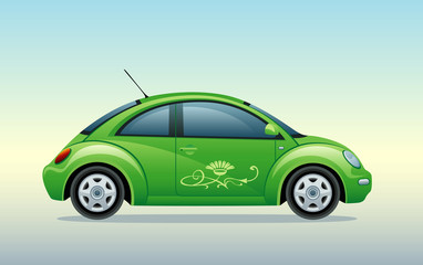  small green car