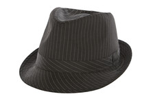 Black Pinstripe Fedora Hat
