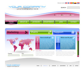 Wall Mural - Vector editable website template