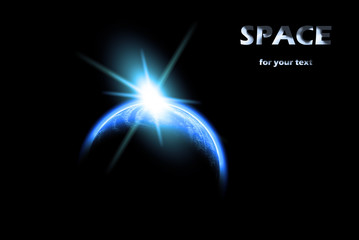 Wall Mural - universe: earth and sun