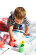 © Alena Yakusheva - young boy painting over white