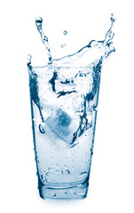 water splash in a glass