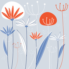 Canvas Print - floral design vector
