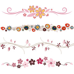 Canvas Print - floral design elements vector