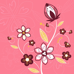 Canvas Print - floral design vector