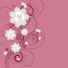 Canvas Print - floral design vector