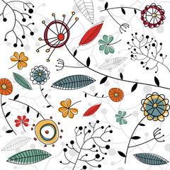 Canvas Print - floral design vector