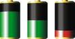© mirabile - vector Battery with various loads. Isolated on withe background